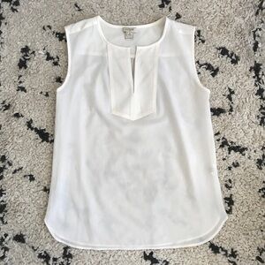 J.Crew sleeveless tank blouse white